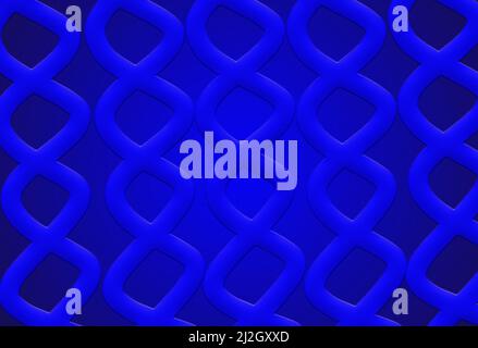 Ein 3D Illustration blau nahtlose Muster abstrakte Quadrate Hintergrund Stockfoto
