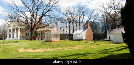 Montpelier, Heimat von Präsident James Madison und Dolley Madison. Virginia, Gründungsvater und Autor der US-Verfassung. Marion Dupont Scott zu Hause. Stockfoto