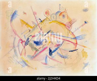 Gemälde von Wassily Kandinsky, 1910s. Ohne Titel (Ohne Titel) (1915). Aquarell. Stockfoto