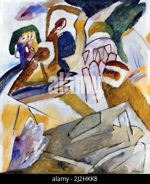 Gemälde von Wassily Kandinsky, 1910s. Improvisation 18 (mit Grabstein) (1911) Stockfoto