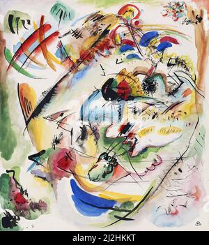 Gemälde von Wassily Kandinsky, 1910s. Entwurf für verträumte Improvisation (1913) Stockfoto