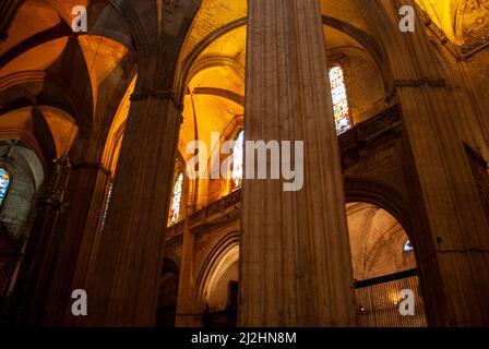 Die Wunder der Kathedrale von Sevilla eine der größten gotischen Kathedralen der Welt Stockfoto