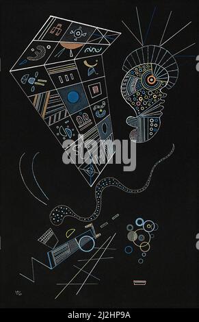 Gemälde von Wassily Kandinsky, 1940s. Bauhaus-Jahre. Ohne Titel (1941) ohne Titel. Stockfoto