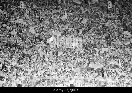 Everton 1-0 Coventry, Charity Shield Fußballspiel im Wembley Stadium, London, Samstag, 1.. August 1987. Stockfoto