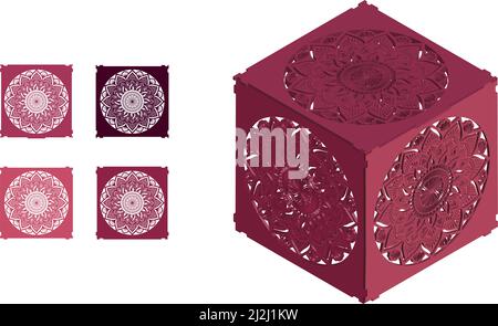 Blumenmandala. Vintage-Deko-Elemente. Luxus ornamental Mandala Design Hintergrund in schwarzer Farbe. Stock Vektor