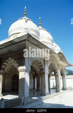 Indien. Neu-Delhi. Pearl Mosque. Moti Masjid. Stockfoto