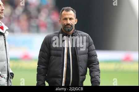 Freiburg, Deutschland. 02. Apr, 2022. firo 1.Bundesliga. 2021/2022 Fußball: Fuvuball: 04/02/2022 SC Freiburg - FC Bayern Mvºnchen Muenchen Hasan Salihamidzic, Halbfigur Credit: dpa/Alamy Live News Stockfoto