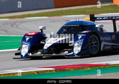 Katalonien, Spanien. 2.. April 2022 ; Circuit de Barcelona-Catalunya, Spanien; Espiritu de Montjuic: Kriton Lendoudis (GR) fährt den Peugeot 908 während des Espiritu de Montjuic auf dem Circuit of Catalunya Credit: Action Plus Sports Images/Alamy Live News Stockfoto