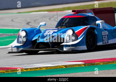 Katalonien, Spanien. 2.. April 2022 ; Circuit de Barcelona-Catalunya, Spanien; Espiritu de Montjuic: Stuart Wiltshire (GB) fährt den Ligier LMP2 während des Espiritu de Montjuic auf dem Circuit of Catalunya Credit: Action Plus Sports Images/Alamy Live News Stockfoto