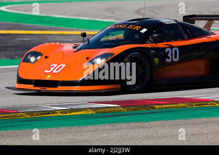 Katalonien, Spanien. 2.. April 2022 ; Circuit de Barcelona-Catalunya, Spanien; Espiritu de Montjuic: Colin Paton (GB) fährt den Mosler MT900R während des Espiritu de Montjuic auf dem Circuit of Catalunya Credit: Action Plus Sports Images/Alamy Live News Stockfoto