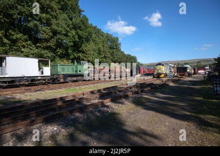 29/09/2013 Gesamtansicht des Hofes bei Kirkby Stephen East Bahnhof auf dem erhaltenen Stainmore Eisenbahn 37674 Stockfoto