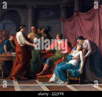 Vergil liest den Aeneid vor Augustus und Octavia von Jean-Joseph Taillasson (1745-1809), Öl auf Leinwand, 1787 Stockfoto