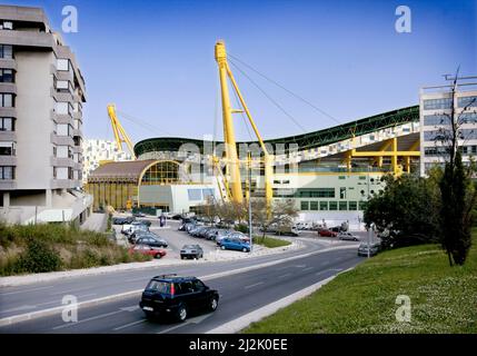 Estádio José Alvalade ist ein Fußballstadion in Lissabon, Portugal. Die Arena wurde für die Europameisterschaften 2004 gebaut. Es ist die Heimstadion des Fußballclubs Sporting Lisbon. Stockfoto