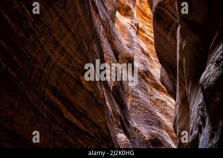 Wadi Ghuweir Canyon Landschaft, Jordanien. Stockfoto