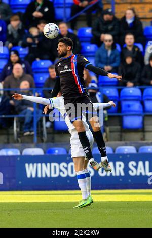 Birkenhead, Großbritannien. 02. April 2022. Kelvin Mellor von Carlisle Vereinigte sich während des zweiten Spiels der Sky Bet League zwischen Tranmere Rovers und Carlisle United am 2. 2022. April im Prenton Park in Birkenhead, England. (Foto von Tony Taylor/phcimages.com) Quelle: PHC Images/Alamy Live News Stockfoto