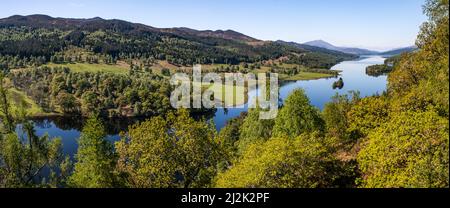 Luftaufnahme von Loch Tummel, Pitlochry, Perth und Kinross, Schottland, Großbritannien Stockfoto