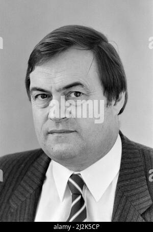 John Prescott MP, Mitglied des Parlamentes für Hull East und Schattenminister für Beschäftigung, Freitag, 9.. Januar 1987. Stockfoto