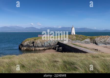 Twr Mawr Leuchtturm, llanddwyn Island, Anglesey, North Wales, UK. Stockfoto