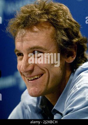 Ehemaliger Tennisspieler Mats Wilander. Neuer DC-Trainer für die schwedische Tennisturnationalmannschaft. Stockfoto