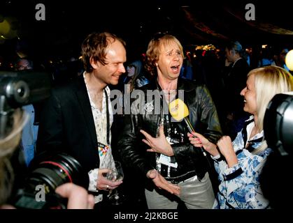 Die schwedische Band The Ark während ihrer Zeit beim Eurovision Song Contest. Stockfoto