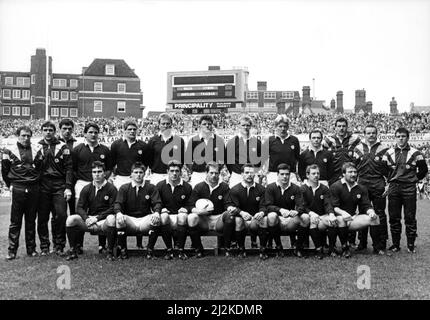 Five Nations Championship 1988. Wales – Schottland, Nationalstadion, Cardiff. Das schottische Team. 20.. Februar 1988. Stockfoto