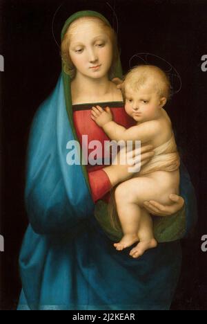 Antike Kunst des italienischen Künstlers Raphael - Madonna del Ganduca (c. 1506-1507). Kunst der Hochrenaissance von Rafaello Sanzio da Urbino 1483 - 1520. Stockfoto