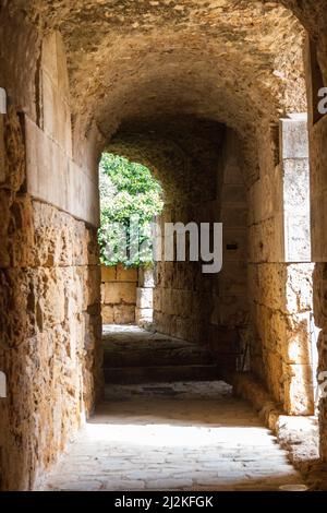 Archäologische Stätte von Italica, Stadt mit einer strategischen Rolle im Römischen Reich, Geburtsort der Kaiser Trajan und Hadrian, Santiponce, Sevilla, Spanien Stockfoto