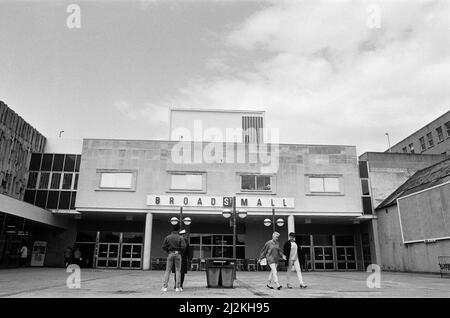 Broad Street Mall, ein Einkaufszentrum im Zentrum von Reading. 4. Mai 1987. Stockfoto