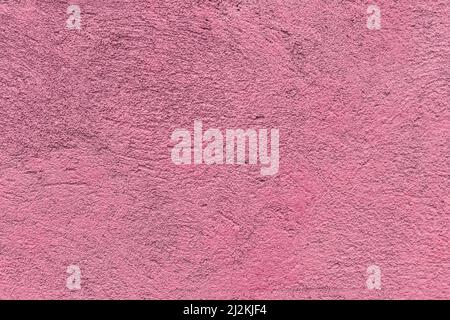 Lackierte rosa Oberfläche Stein Putz Zement Beton Wand grobe Textur Hintergrund. Stockfoto