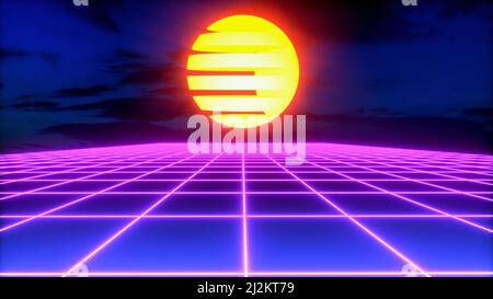 Ein futuristischer Technologiehintergrund (3D Rendering) Stockfoto