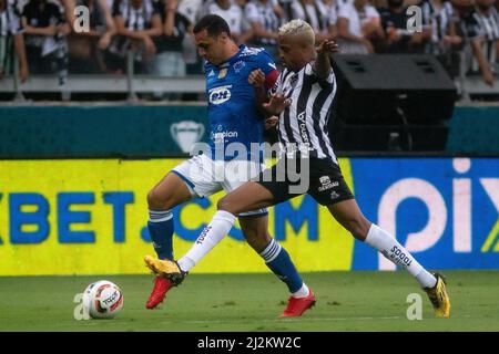 Belo Horizonte, Brasilien. 02. April 2022. MG - Belo Horizonte - 04/02/2022 - MINEIRO 2022 FINALE, ATLETICO-MG X CRUZEIRO Foto: Fernando Moreno/AGIF Quelle: AGIF/Alamy Live News Stockfoto