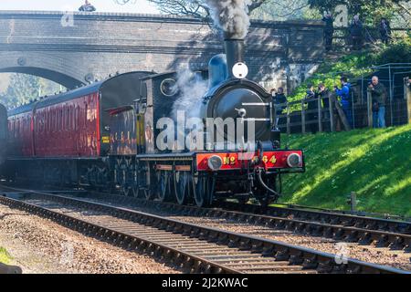 Weybourne, Großbritannien – 2. 2022. April: Spring Steam Gala Event auf der North Norfolk Poppy Line Credit: Richard O'Donoghue/Alamy Live News Stockfoto