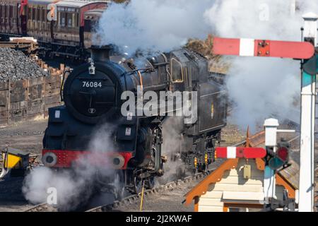 Weybourne, Großbritannien – 2. 2022. April: Spring Steam Gala Event auf der North Norfolk Poppy Line Credit: Richard O'Donoghue/Alamy Live News Stockfoto