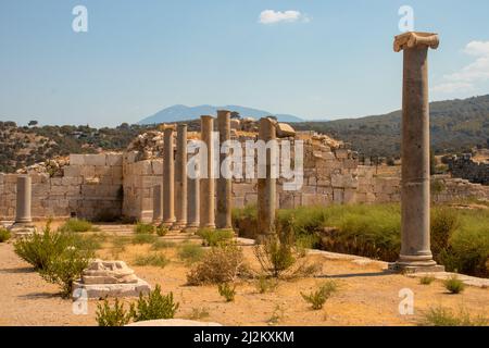 Patara (Pttra). Ruinen der alten lykischen Stadt Patara, Kaş, Antalya, Türkei. Stockfoto