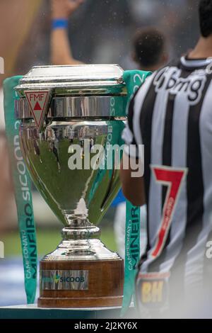 Belo Horizonte, Brasilien. 02. April 2022. MG - Belo Horizonte - 04/02/2022 - MINEIRO 2022 FINALE, ATLETICO-MG X CRUZEIRO Cup. Foto: Alessandra Torres/AGIF/Sipa USA Quelle: SIPA USA/Alamy Live News Stockfoto