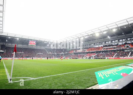 Freiburg, Deutschland. 02. Apr, 2022. firo 1.Bundesliga. 2021/2022 Fußball: Fuvuball: 02.04.2022 SC Freiburg - FC Bayern München München 1: 4 Übersicht, Übersicht, Stadion, Pitch, Stadionübersicht, Europa-Park Stadium Credit: dpa/Alamy Live News Stockfoto