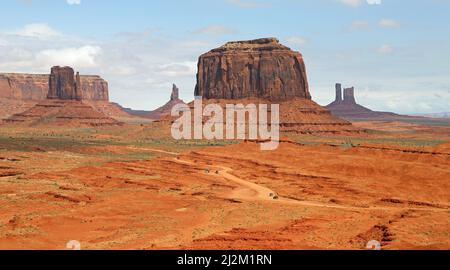 Blick vom John Fords Point - Monument Valley - Utah, Arizona Stockfoto