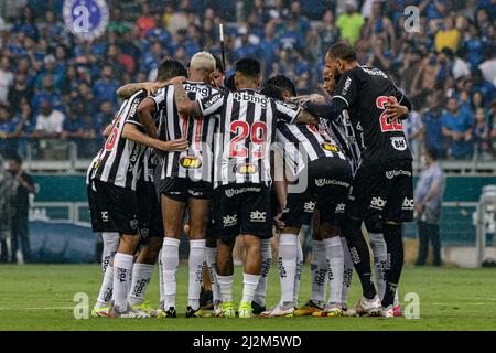 Belo Horizonte, Brasilien. 02. April 2022. MG x Cruzeiro, Spiel gültig für das Finale des Campeonato Mineiro 2022, das in Estádio Mineirão, Belo Horizonte, MG, stattfand. Kredit: Dudu Macedo/FotoArena/Alamy Live Nachrichten Stockfoto