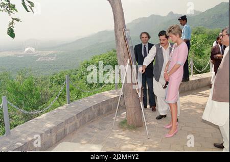 Prinzessin Diana, Prinzessin von Wales, besucht Islamabad, Pakistan im September 1991. Bild aufgenommen am 25.. September 1991 Stockfoto