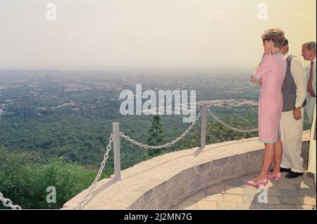 Prinzessin Diana, Prinzessin von Wales, besucht Islamabad, Pakistan im September 1991. Bild aufgenommen am 25.. September 1991 Stockfoto