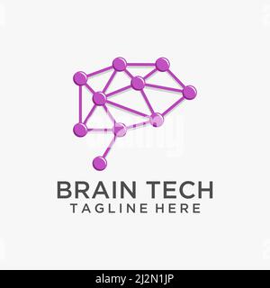 BRAIN Tech Logo-Design Stock Vektor