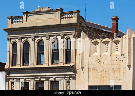 Ballarat Australien / das um 1886 erbaute Unicorn Hotel in Ballarats zentraler Hauptstraße Sturt Street. Stockfoto