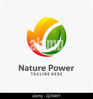 Design mit dem Nature Power-Logo Stock Vektor