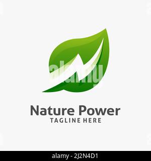 Design mit dem Nature Power-Logo Stock Vektor