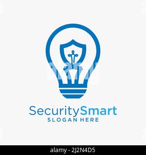 Logo-Design mit Lampenabdeckung Stock Vektor