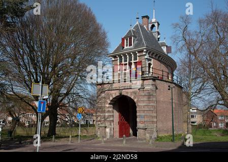 Hoorn, Niederlande, März 2022. Das Haupttor der Stadt Hoorn, Niederlande. Hochwertige Fotos Stockfoto