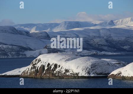 Von Alta nach Sortland Stockfoto