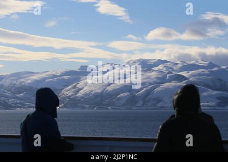 Von Alta nach Sortland Stockfoto