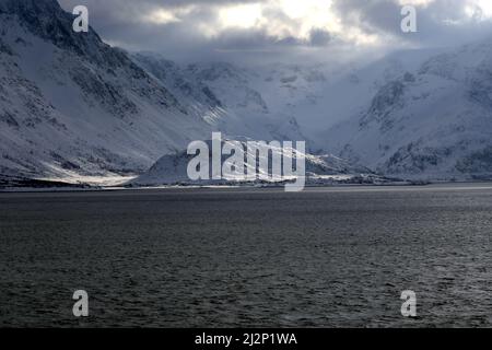 Von Alta nach Sortland Stockfoto