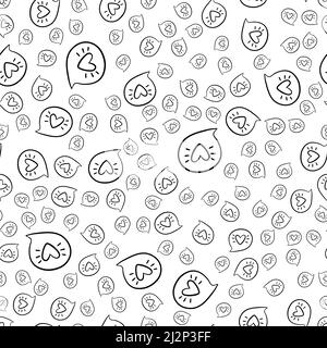 Vektor nahtlose Retro-Muster, Polka Punkt mit Herzen. Kann für Hintergrundbilder, Musterfüllungen, Webseiten-Hintergrund, Oberflächenstrukturen verwendet werden Stock Vektor